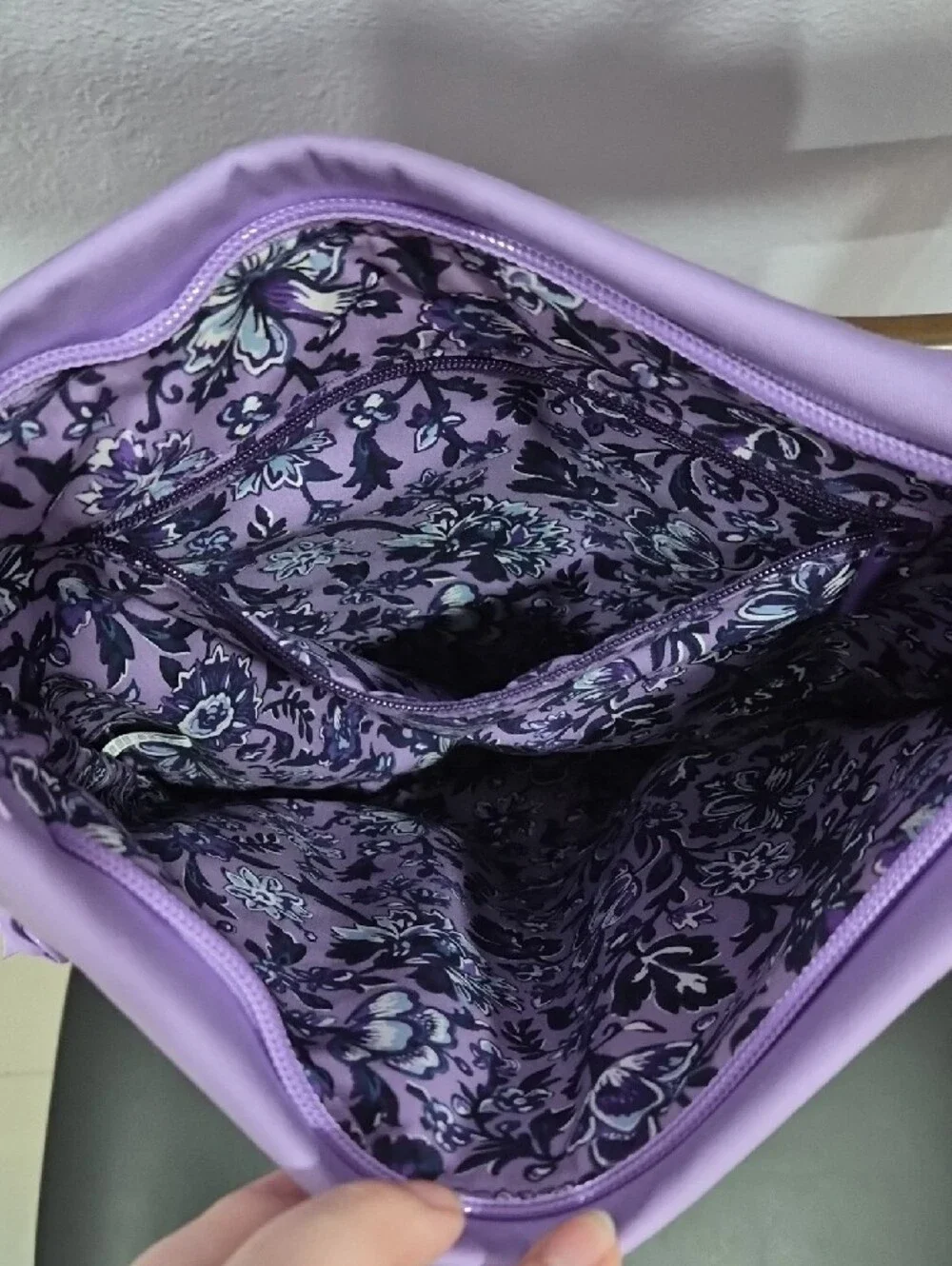 Vera Bradley Triple Zip Hipster Lavender/Lilac Bag